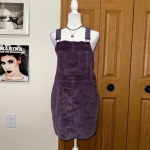 Wild Fable Overall Dress Women's Medium Purple Corduroy Adjustable Straps Casual